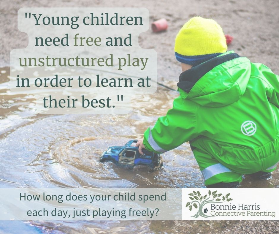 Young children need free and unstructured play in order to learn at their best